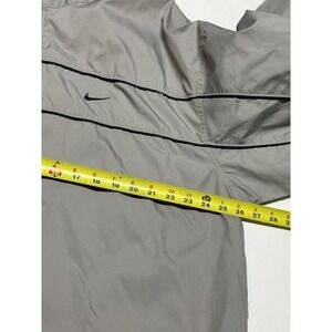 Vtg 90s Y2K‎ Nike Light Gray Full Zip Windbreaker Men's Size XXL Gray Label
